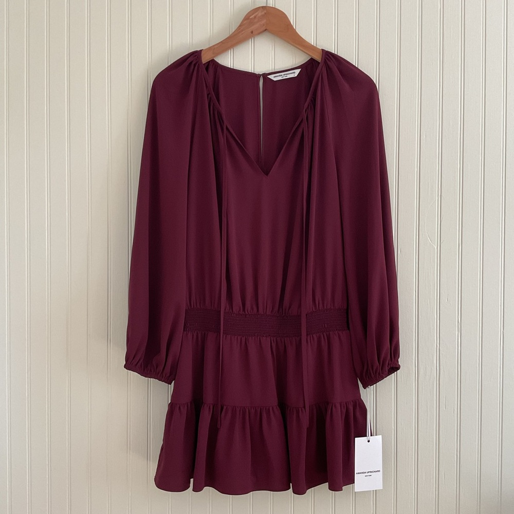 Amanda Uprichard Charleigh Romper in Wine NWT